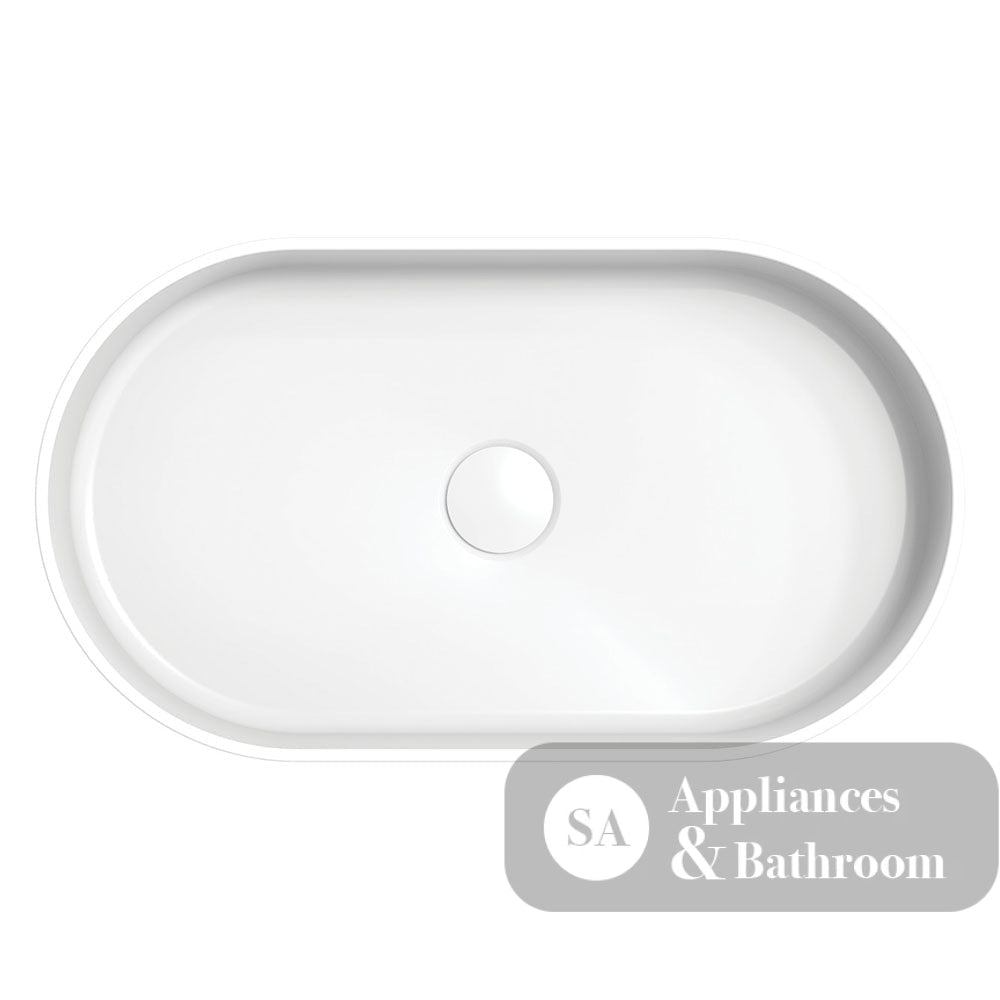 Fienza CSB804 Minka Pill Solid Surface Above Counter Basin Matte White - Basins