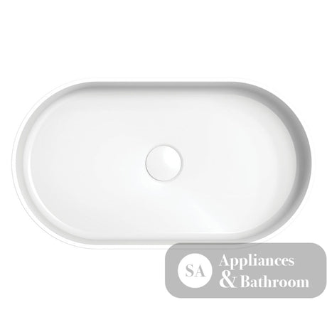 Fienza CSB804 Minka Pill Solid Surface Above Counter Basin Matte White - Basins