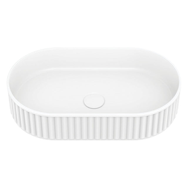Fienza CSB804 Minka Pill Solid Surface Above Counter Basin Matte White - Basins