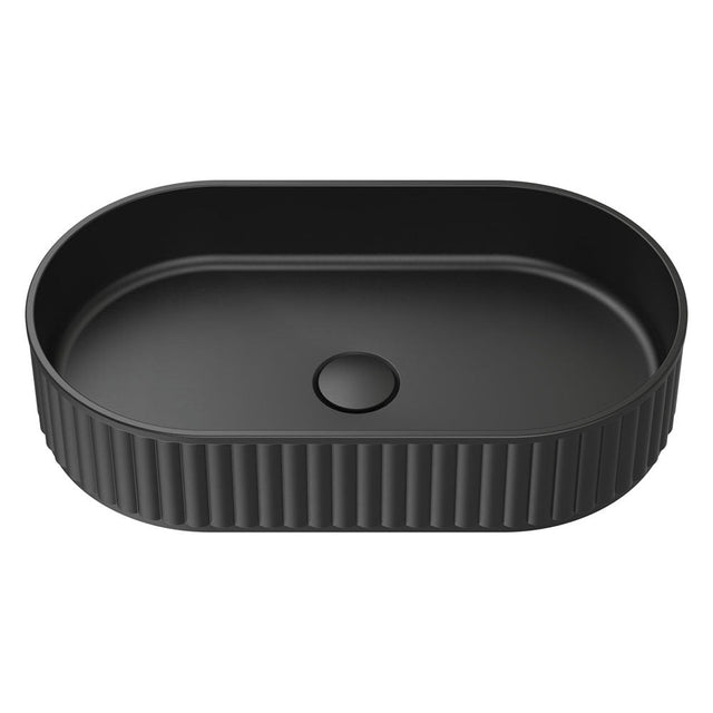 Fienza CSB804B Minka Pill Solid Surface Above Counter Basin Matte Black - Basins