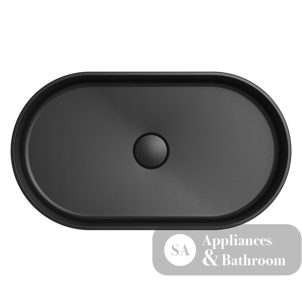 Fienza CSB804B Minka Pill Solid Surface Above Counter Basin Matte Black - Basins