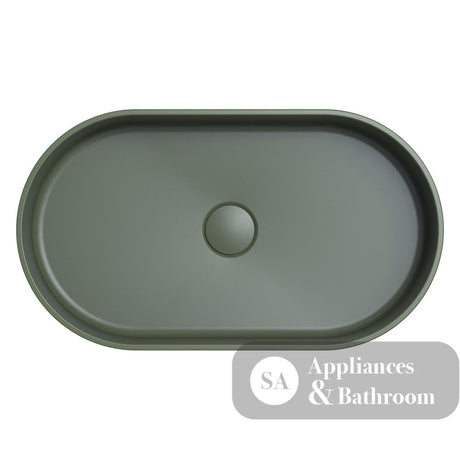 Fienza CSB804F Minka Pill Solid Surface Above Counter Basin Forest Finish - Basins
