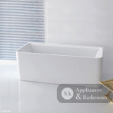 Fienza Delta Back to Wall Acrylic Bath 1700mm - Gloss White - Back To Wall Bath
