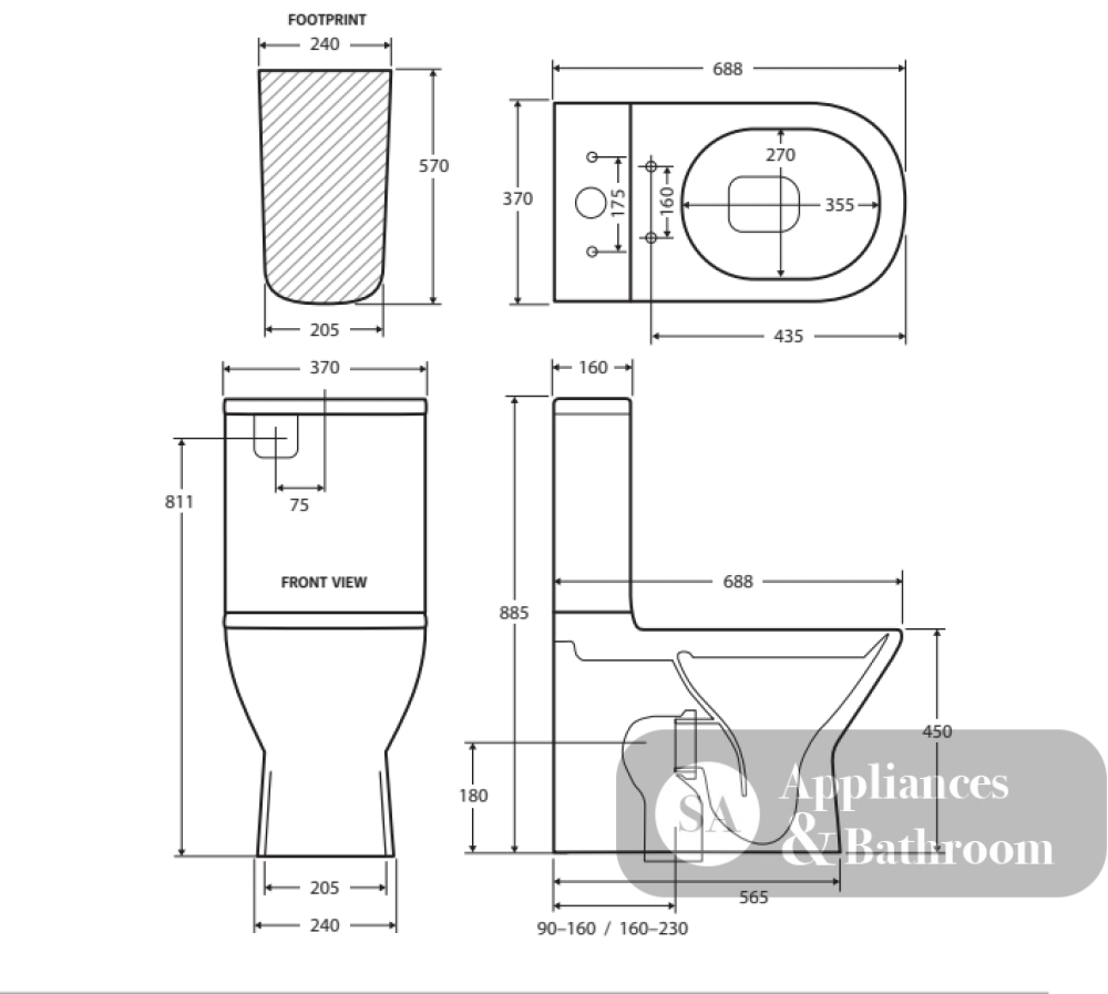 Fienza Delta Back-to-Wall Suite - Back to Wall Suites
