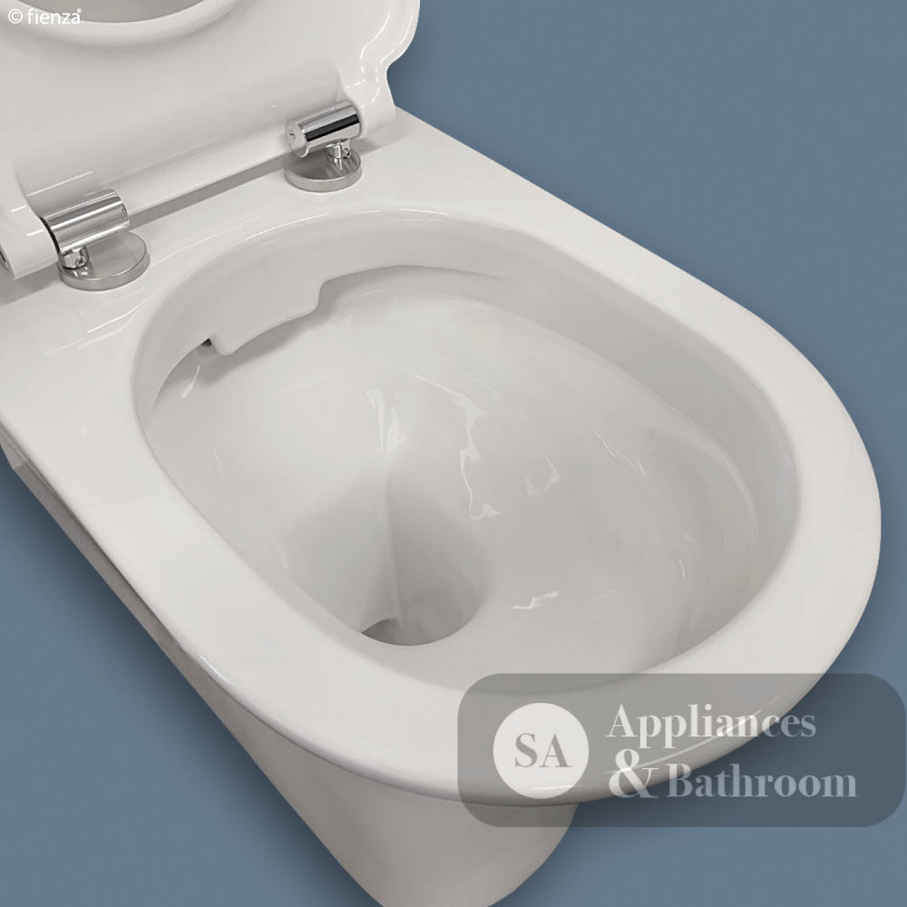 Fienza Delta Care Back-to-Wall Toilet Suite - Raised Buttons - Back to Wall Suites