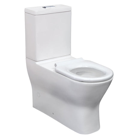 Fienza Delta Care Back-to-Wall Toilet Suite White Seat - Slim Buttons - Back to Wall Suites