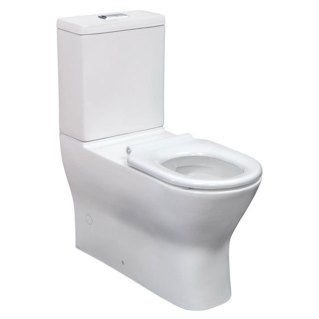 Fienza Delta Care Back-to-Wall Toilet Suite White Seat - Slim Buttons - Back to Wall Suites