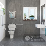Fienza Delta CARE4RL CARE4RR Accessible Care Kit with Right Hand 90° Degrees Rail - Back-To-Wall Toilet