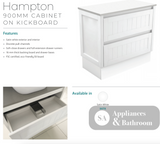 Fienza Dolce 900Mm Tcl90Tk Hampton White Vanity Unit On Kickboard - Special Order Units