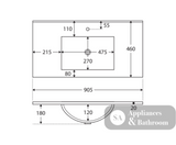 Fienza Dolce 900Mm Tcl90Tk Hampton White Vanity Unit On Kickboard - Special Order Units