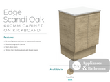 Fienza Dolce Edge Tcl60Sk 600Mm Scandi Oak Wall Hung Vanity With Kickboard- Special Order Units