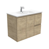 Fienza Dolce Edge Tcl90Sr 900Mm Scandi Oak Wall Hung Vanity Right Drawers - Special Order Units