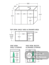 Fienza Dolce Edge Tcl90Sr 900Mm Scandi Oak Wall Hung Vanity Right Drawers - Special Order Units