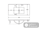 Fienza Dolce Manu Tcl90H 900Mm White Wall Hung Vanity Unit - Special Order Units