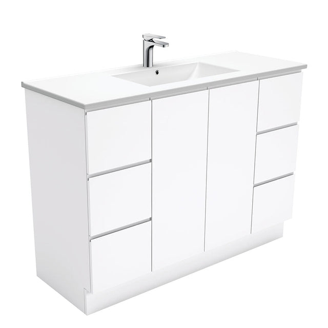 Fienza Dolce Tcl120C 1200Mm Fingerpull Vanity On Kickboard White - Special Order Units