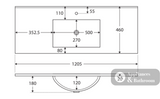 Fienza Dolce Tcl120F 1200Mm Fingerpull Wall Hung Vanity White - Special Order Units