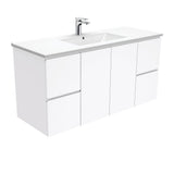 Fienza Dolce Tcl120F 1200Mm Fingerpull Wall Hung Vanity White - Special Order Units
