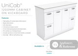 Fienza Dolce Tcl120Nkw 1200Mm Vanity With Kicker White - Special Order Units