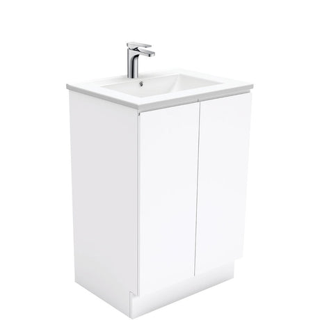 Fienza Dolce Tcl60C Fingerpull 600Mm White Vanity With Kickboard - Special Order Units