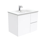 Fienza Dolce Tcl75Fr 750Mm White Fingerpull Wall Hung Vanity Right Hand Drawers - Special Order