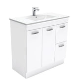 Fienza Dolce Tcl90Nkwr 900Mm White Vanity With Kicker Right Hand Drawer - Special Order Units