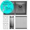 Fienza Double Bowl Kitchen Sink Pack - Carbon Metal 68403Cm-Kit Special Order Top Mounted Sinks