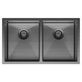Fienza Double Bowl Kitchen Sink Pack - Carbon Metal 68403Cm-Kit Special Order Top Mounted Sinks