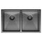 Fienza Double Bowl Kitchen Sink Pack - Carbon Metal 68403Cm-Kit Special Order Top Mounted Sinks