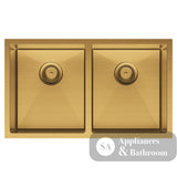 Fienza Double Bowl Kitchen Sink Pack - Rugged Brass 68403Rb-Kit Special Order Top Mounted Sinks