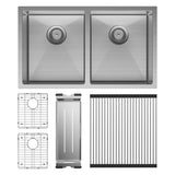 Fienza Double Bowl Kitchen Sink Pack - Stainless Steel 68403-KIT - Top Mounted Kitchen Sinks