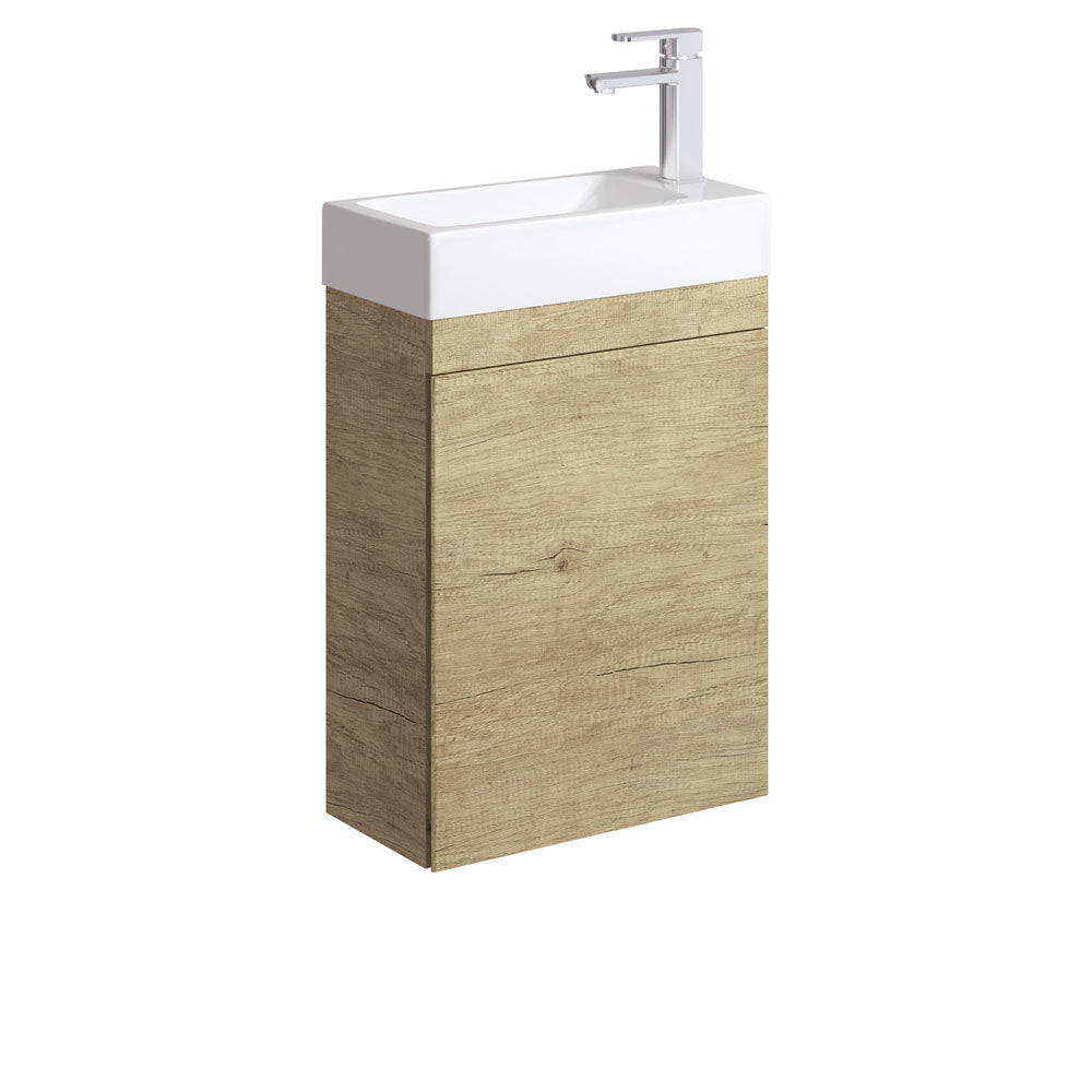 Fienza Edge 45Rs-Of Scandi Oak Wall Hung 450Mm Vanity With Overflow - Special Order Units