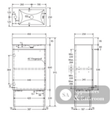 Fienza Edge 45Rsk-Of Scandi Oak 450Mm Vanity With Kickboard Overflow - Special Order Units