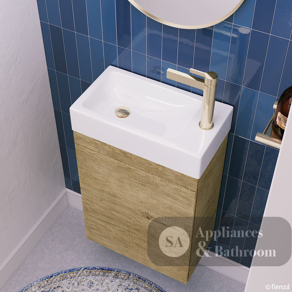 Fienza Edge 45Rsk Scandi Oak 450Mm Vanity With Kickboard No Overflow - Special Order Units