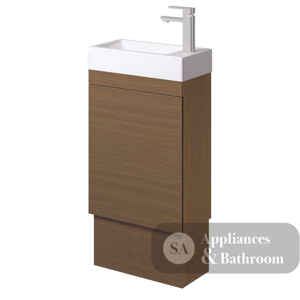 Fienza Edge 45RWAK Walnut 450mm Vanity with Kickboard No Overflow - Vanity Units
