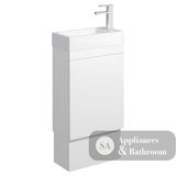 Fienza Edge 45RWK Satin White 450mm Vanity with Kickboard No Overflow - Vanity Units