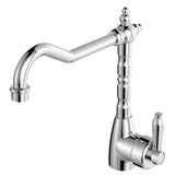 Fienza Eleanor 202105CC-LF Shepherds Crook Chrome Sink Mixer with Chrome Handle - Kitchen Mixer Taps