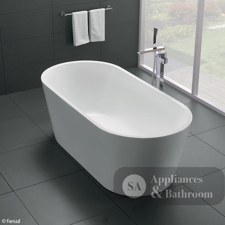Fienza Empire Freestanding Acrylic Bath Gloss White - Freestanding Bath