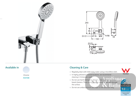 Fienza Empire Hand Shower - Chrome - Hand Shower