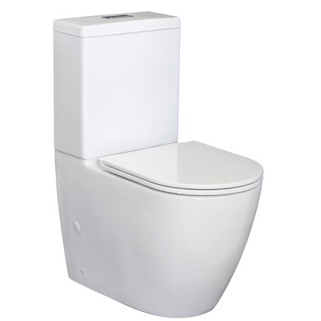 Fienza Empire Toilet Suite Thin Seat S-Trap 90-160mm K003A-2 - White / Empire - Toilet Suites