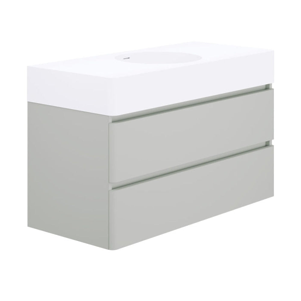 Fienza EN100WC Australian Made Encanto 1000 Wall Hung Vanity Stone Grey Matt - Vanity Units