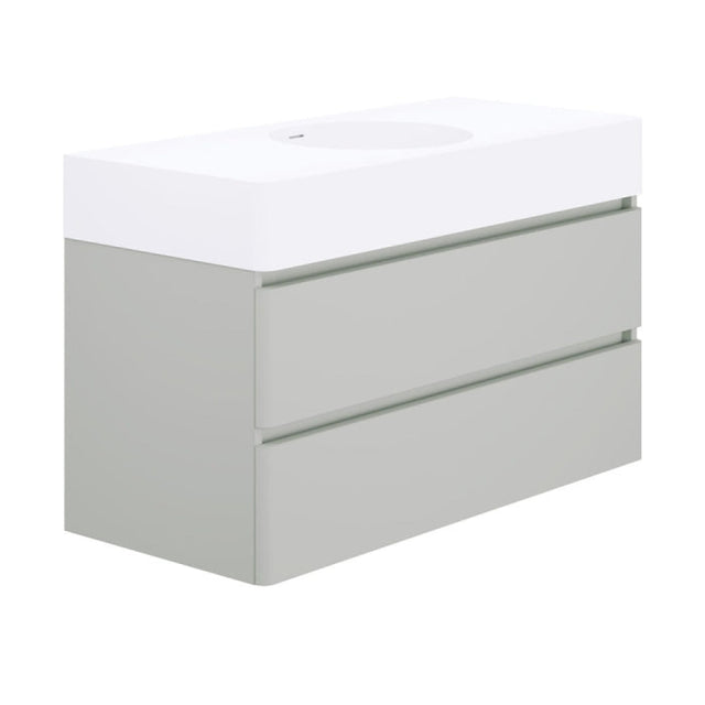 Fienza EN100WC Australian Made Encanto 1000 Wall Hung Vanity Stone Grey Matt - Vanity Units