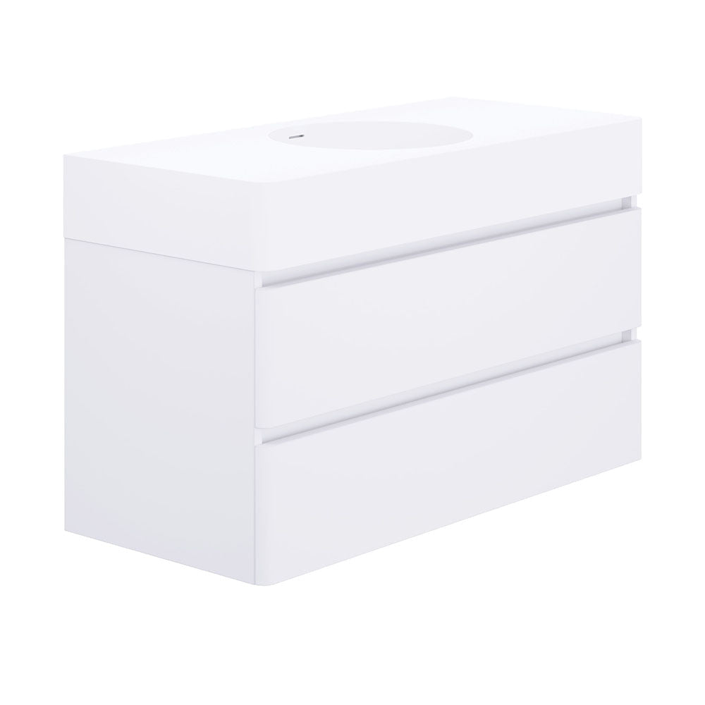 Fienza EN100WC Australian Made Encanto 1000 Wall Hung Vanity Ultra White Matt - Vanity Units
