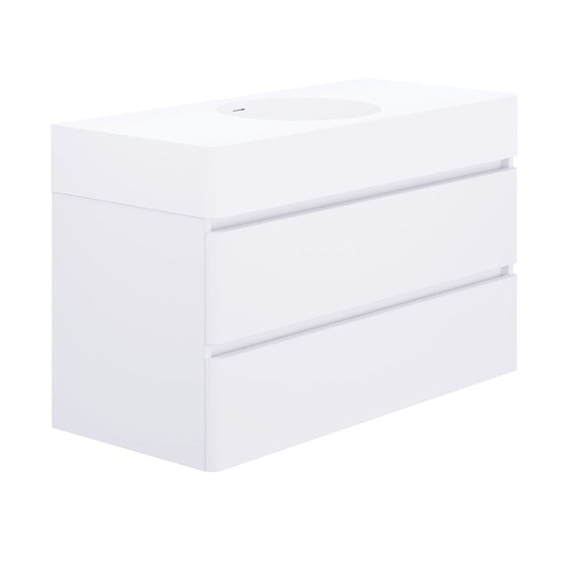 Fienza EN100WC Australian Made Encanto 1000 Wall Hung Vanity Ultra White Matt - Vanity Units
