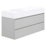 Fienza EN120WL Australian Made Encanto 1200 Left Bowl Wall Hung Vanity Stone Grey Matt - Vanity Units