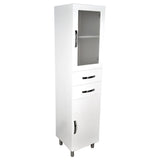 Fienza F48-G Unicab Tallboy 1 Glass Panel Door & 2 Drawers - Bathroom Storage