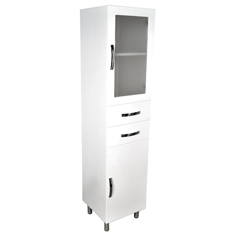 Fienza F48-G Unicab Tallboy 1 Glass Panel Door & 2 Drawers - Bathroom Storage