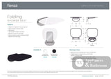 Fienza FAL006 Care Folding Shower Seat Chrome Base Satin White Seat - Shower Seat