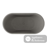 Fienza FC12-B Jada Freestanding Concrete Bath 1550mm Matte Grey - Freestanding Bath