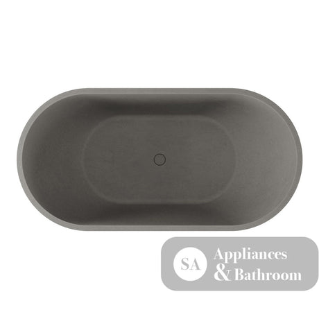 Fienza FC12-B Jada Freestanding Concrete Bath 1550mm Matte Grey - Freestanding Bath