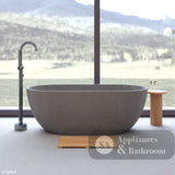Fienza FC12-B Jada Freestanding Concrete Bath 1550mm Matte Grey - Freestanding Bath